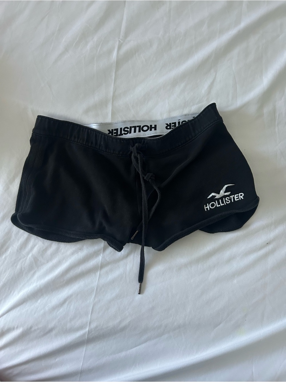 Hollister Black Terry Micro Shorts
